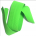 Standard Sized Green Rubber Leg